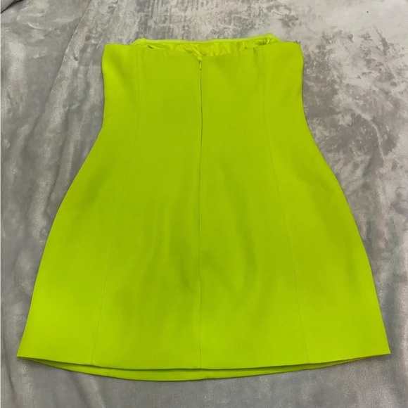 Meshki Maci Crepe Mini Dress Lime Green 21305 - Picture 3 of 9